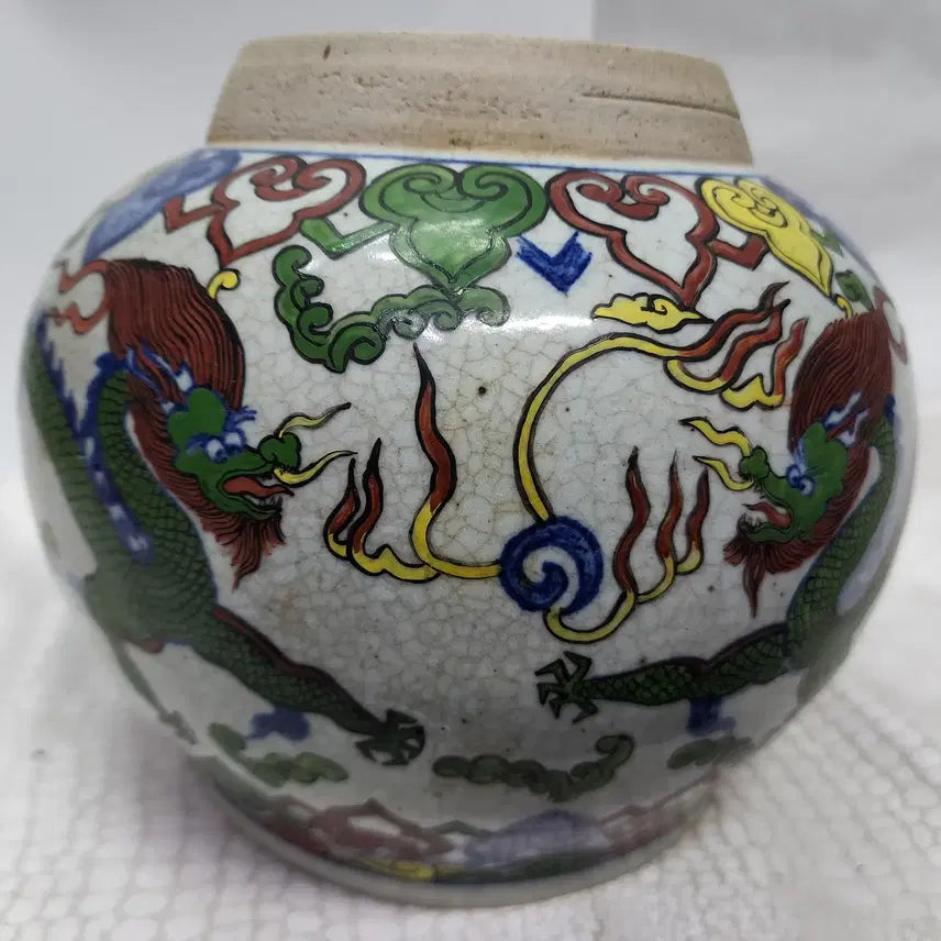 [BUNJANG] Chinese Ceramic Color Jar / 중국도자기 색채 항아리 단지  묵직 튼튼