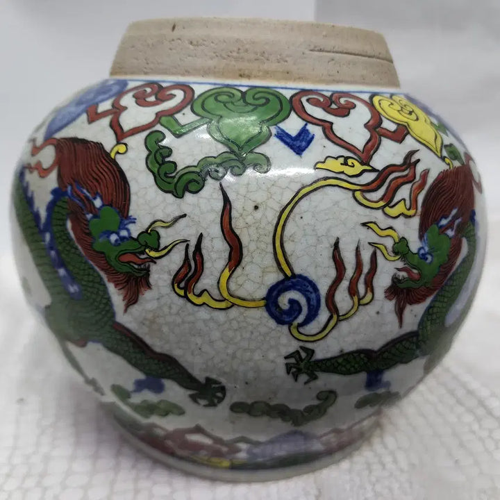 [BUNJANG] Chinese Ceramic Color Jar / 중국도자기 색채 항아리 단지  묵직 튼튼