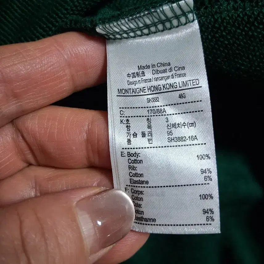 [BUNJANG] Lacoste Big Logo Sweatshirt Green / 라코스테 빅로고 맨투맨 그린