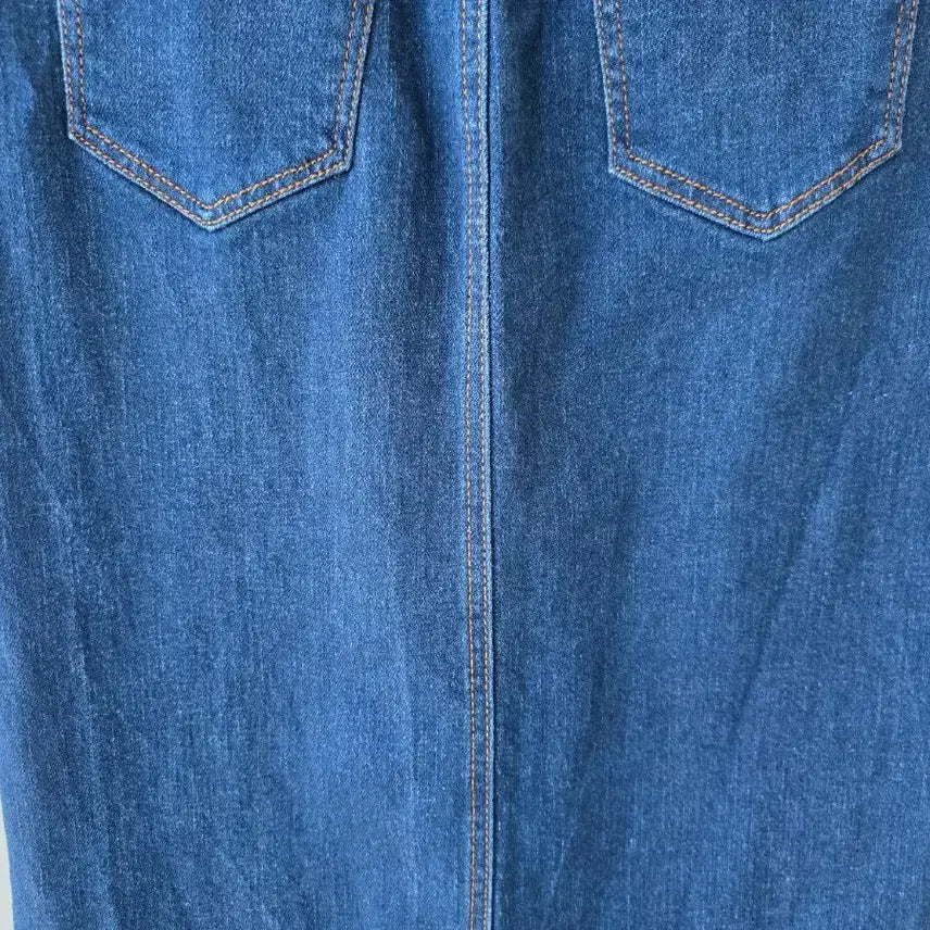 [BUNJANG] H-Line Denim Skirt / 44-55)밴딩 H라인 데님스커트