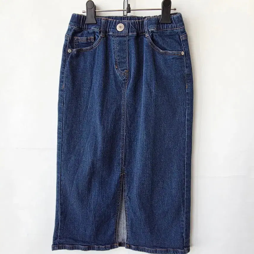 [BUNJANG] H-Line Denim Skirt / 44-55)밴딩 H라인 데님스커트