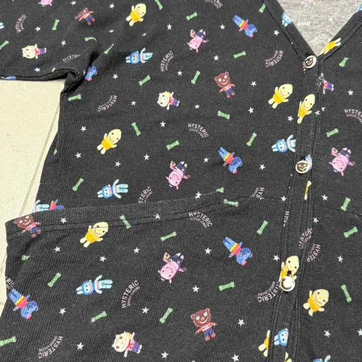 [BUNJANG] Hysteric Glamour Star and Animal Pattern Cardigan Jacket / 히스테릭 글래머 귀여운 별과 동물 패턴 가디건 자켓