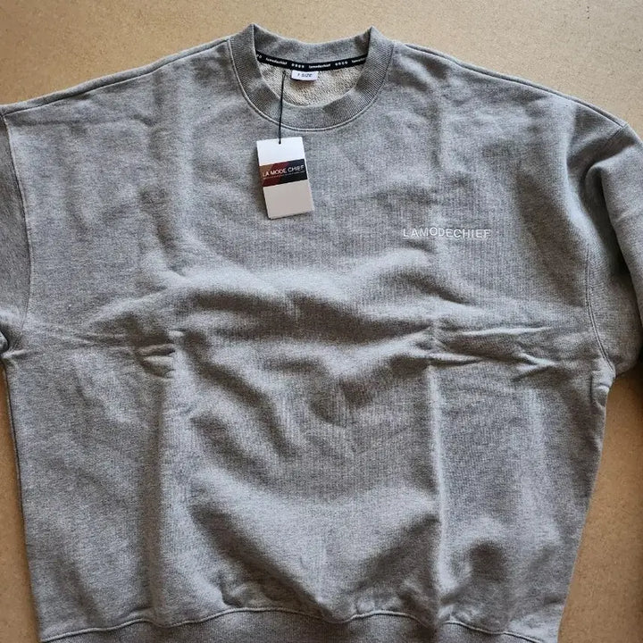 [BUNJANG] La Mode Chief Gray Oversized Sweatshirt / 라모드치프 맨투맨 티셔츠 회색
