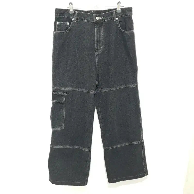[BUNJANG] Compagno Carpenter Cargo Wide Denim Pants L / 꼼파뇨 카펜터 카고 와이드 데님 팬츠 L_M0193