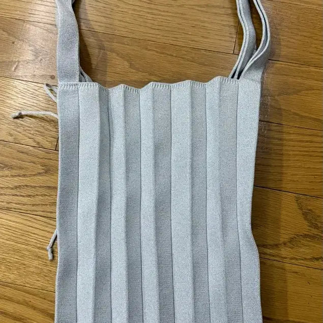 [BUNJANG] Joseph and Stacey Lucky Pleats Knit Large Handbag / 조셉앤스테이시 럭키 플리츠 니트 라지 스태리 플래티넘