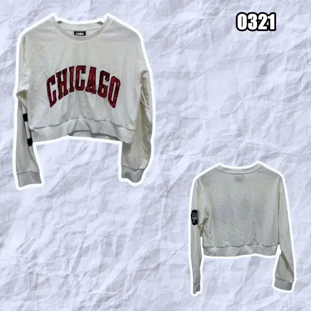 [BUNJANG] XS NBA Cropped Round Sweatshirt / XS NBA 엔비에이 크롭 라운드 맨투맨