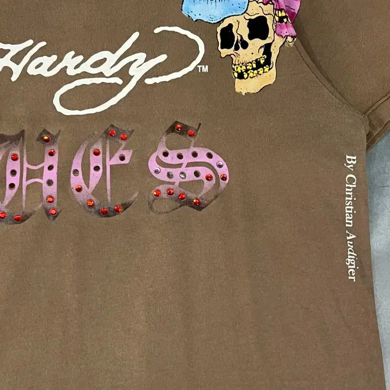 [BUNJANG] Ed Hardy Cubic Skull Full Print T-shirt / 에드하디 큐빅 스컬 풀프린팅 반팔티 y15950