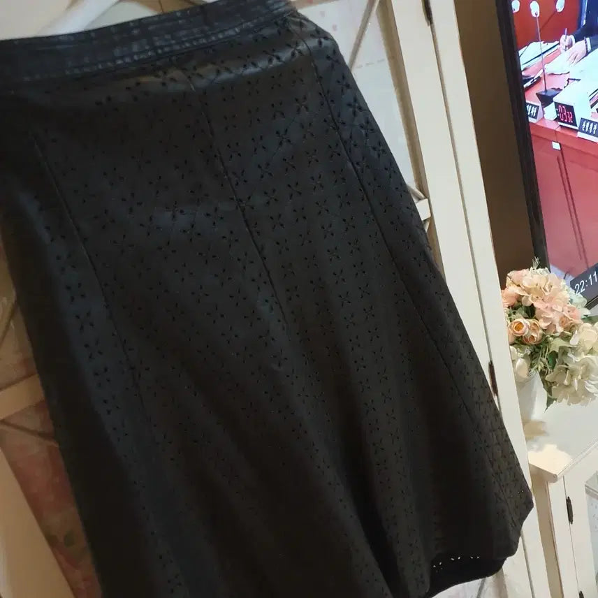 [BUNJANG] Leather Long Skirt / 레더스커트 롱스커트/55 브라운 블랙