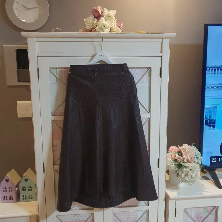 [BUNJANG] Leather Long Skirt / 레더스커트 롱스커트/55 브라운 블랙