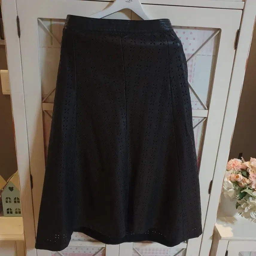 [BUNJANG] Leather Long Skirt / 레더스커트 롱스커트/55 브라운 블랙