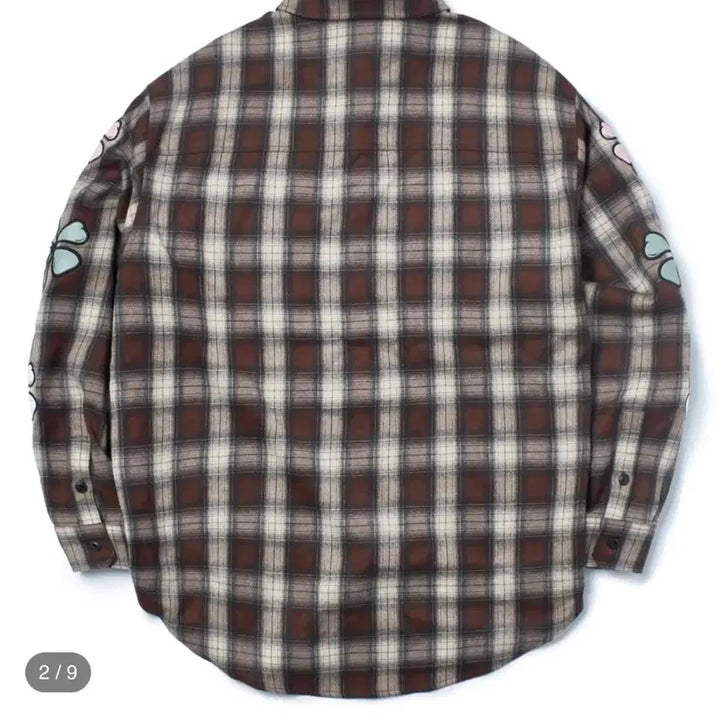 [BUNJANG] Garments Fab Clover Check Shirt - Brown / [새제품/L] 가먼츠팹 클로버 체크 셔츠 - 브라운