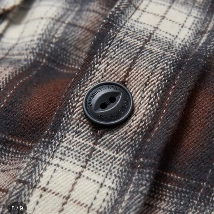[BUNJANG] Garments Fab Clover Check Shirt - Brown / [새제품/L] 가먼츠팹 클로버 체크 셔츠 - 브라운