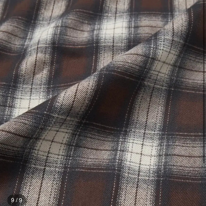 [BUNJANG] Garments Fab Clover Check Shirt - Brown / [새제품/L] 가먼츠팹 클로버 체크 셔츠 - 브라운
