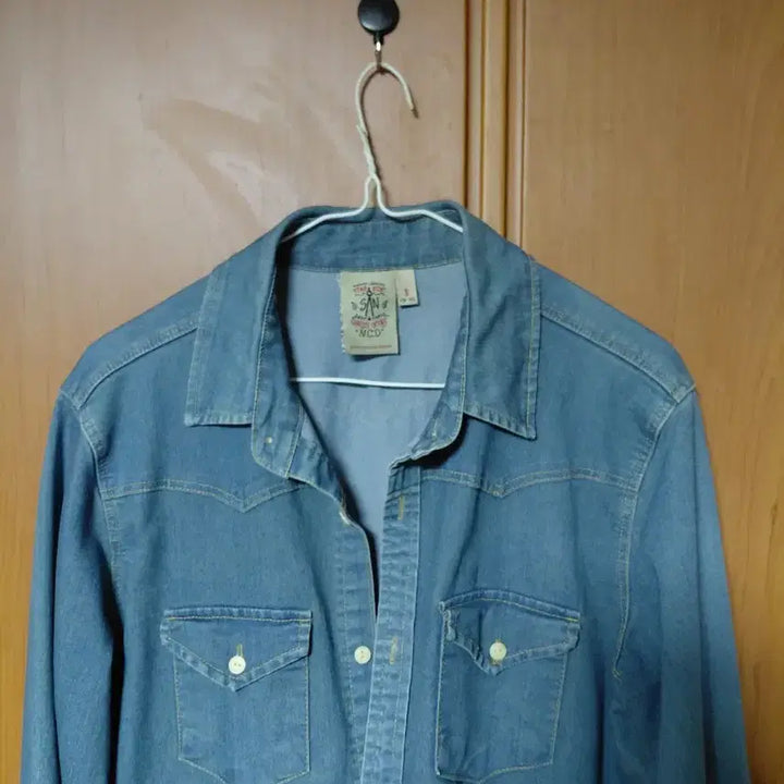 [BUNJANG] SA&amp;M Denim Western Shirt / SA&amp;M 데님 웨스턴 셔츠