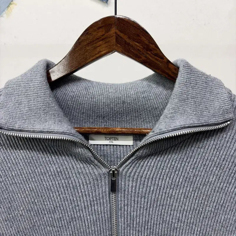 [BUNJANG] Topten Casual Striped Half-Zip Knit Sweater / (105) 탑텐 캐주얼 스트라이프 반집업 니트