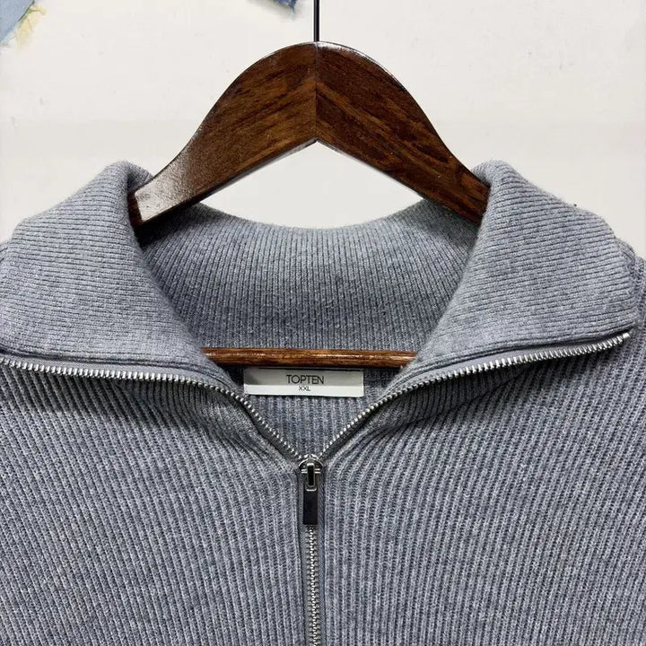 [BUNJANG] Topten Casual Striped Half-Zip Knit Sweater / (105) 탑텐 캐주얼 스트라이프 반집업 니트