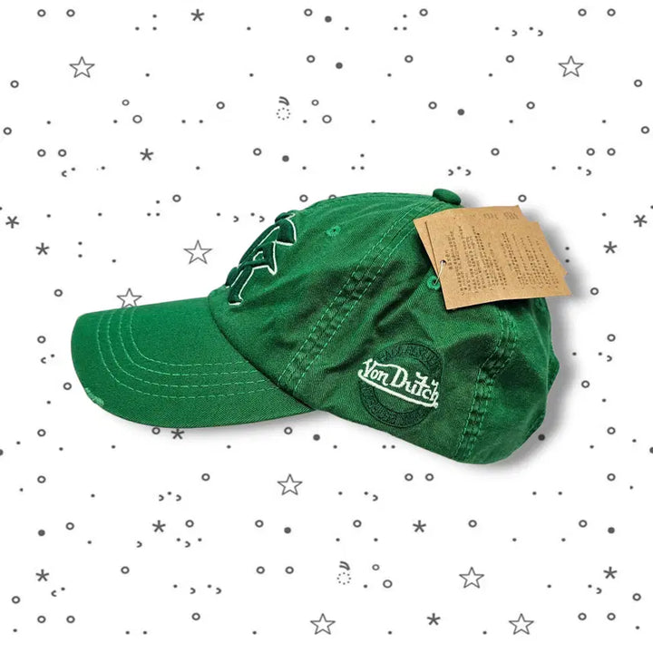[BUNJANG] VonDutch Embroidered Green Cap / VonDutch 본더치 자수 그린 캡