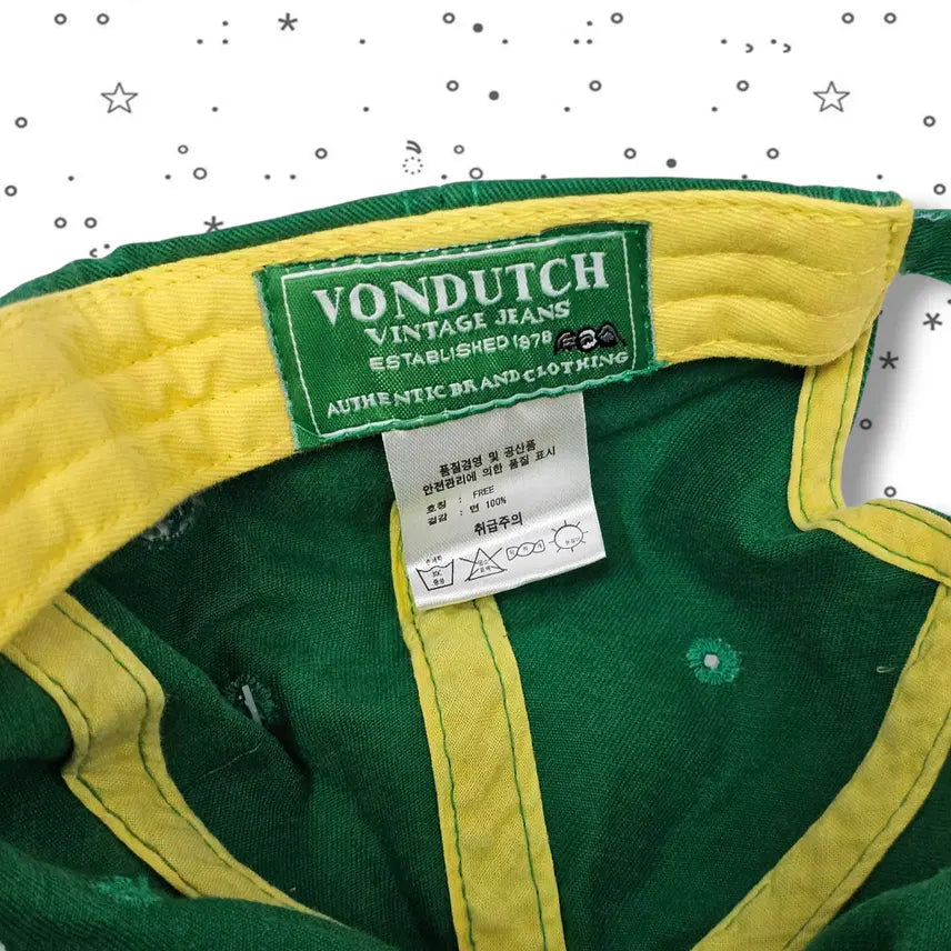 [BUNJANG] VonDutch Embroidered Green Cap / VonDutch 본더치 자수 그린 캡