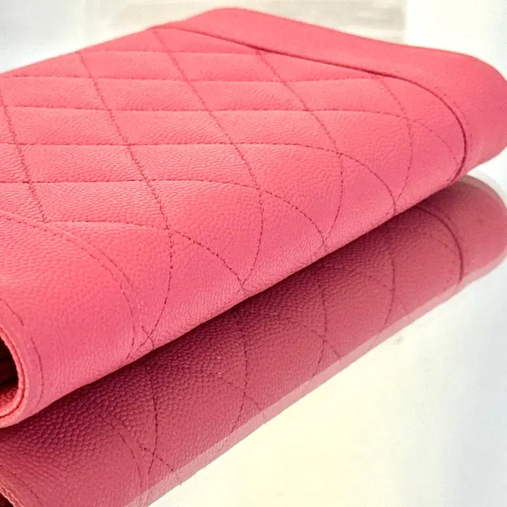 [BUNJANG] Chanel Mademoiselle Pink Snap Long Wallet / (신형)샤넬 마드모아젤 핑크 똑딱이 장지갑