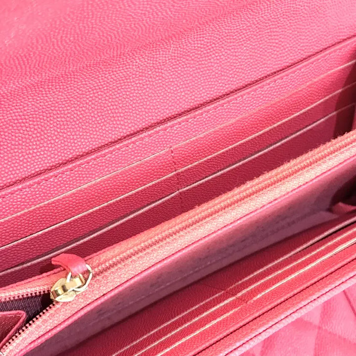 [BUNJANG] Chanel Mademoiselle Pink Snap Long Wallet / (신형)샤넬 마드모아젤 핑크 똑딱이 장지갑