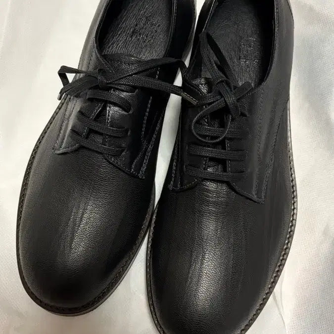 [BUNJANG] Polytelu Derby Shoes Black Brown Sole (260-265) / 폴리테루 더비 슈즈 블랙 브라운 솔 2 사이즈 (260-265)