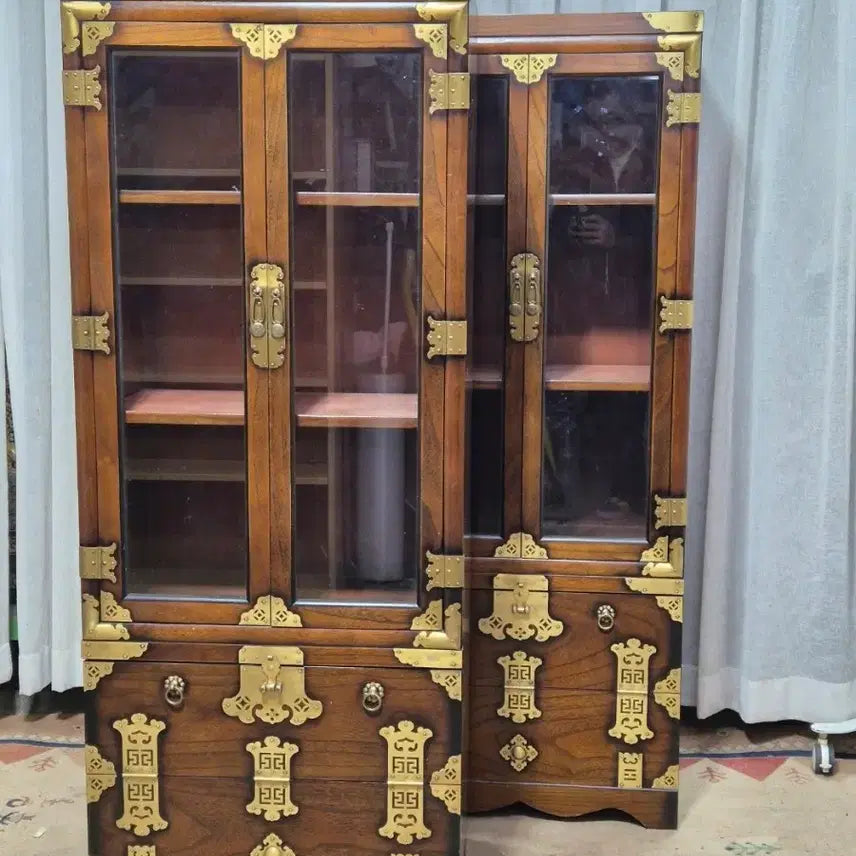 [BUNJANG] Antique Korean Yi Dynasty Traditional Cabinet Display / 고가구 전통가구 이조 전통공예 반닫이 양주장 / 장식장