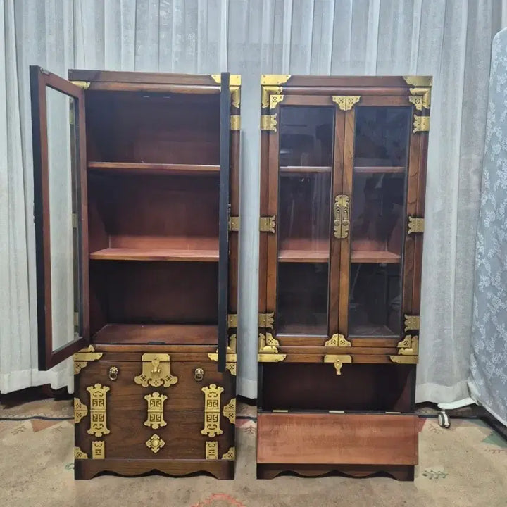 [BUNJANG] Antique Korean Yi Dynasty Traditional Cabinet Display / 고가구 전통가구 이조 전통공예 반닫이 양주장 / 장식장