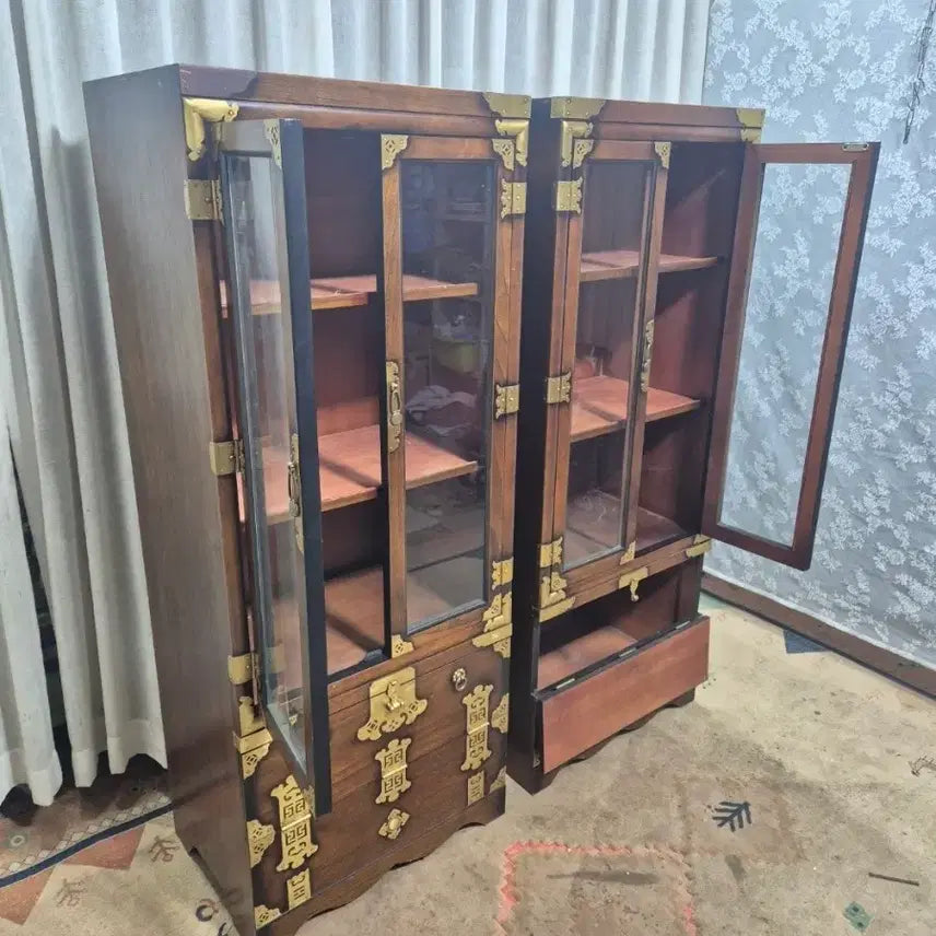 [BUNJANG] Antique Korean Yi Dynasty Traditional Cabinet Display / 고가구 전통가구 이조 전통공예 반닫이 양주장 / 장식장