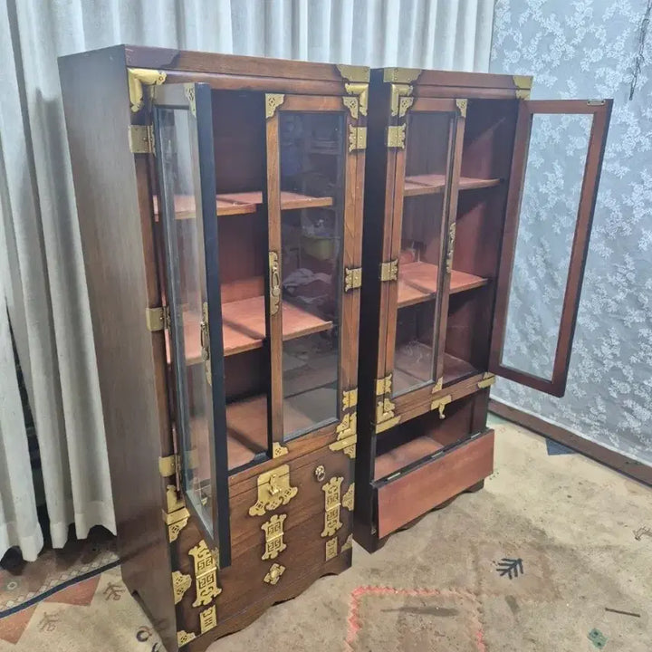 [BUNJANG] Antique Korean Yi Dynasty Traditional Cabinet Display / 고가구 전통가구 이조 전통공예 반닫이 양주장 / 장식장