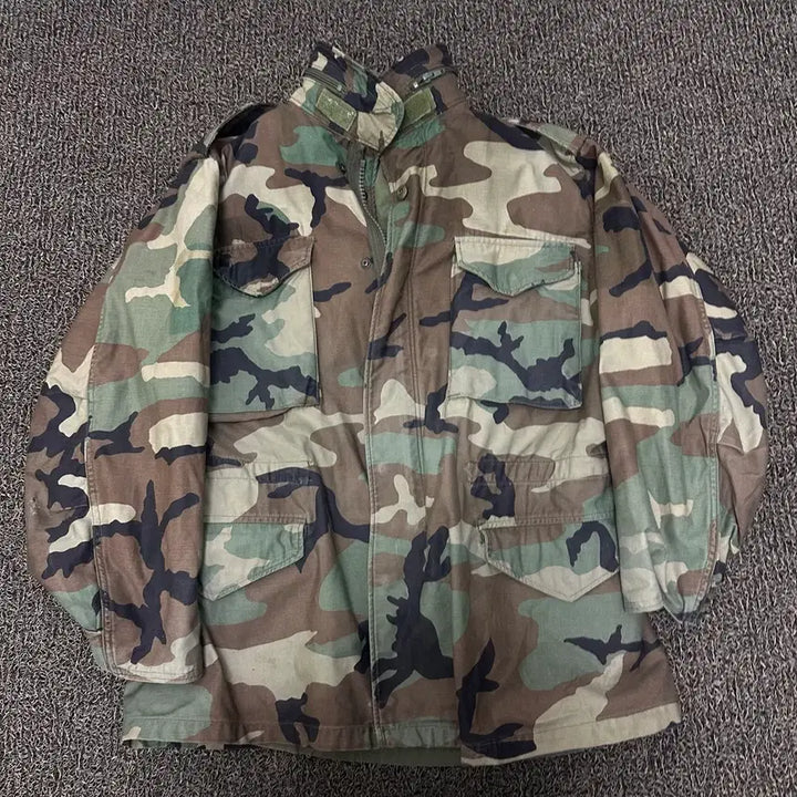 [BUNJANG] Military Woodland Camo Field Jacket / USA 미제 밀리터리 우드랜드 카모 야상 자켓 점퍼