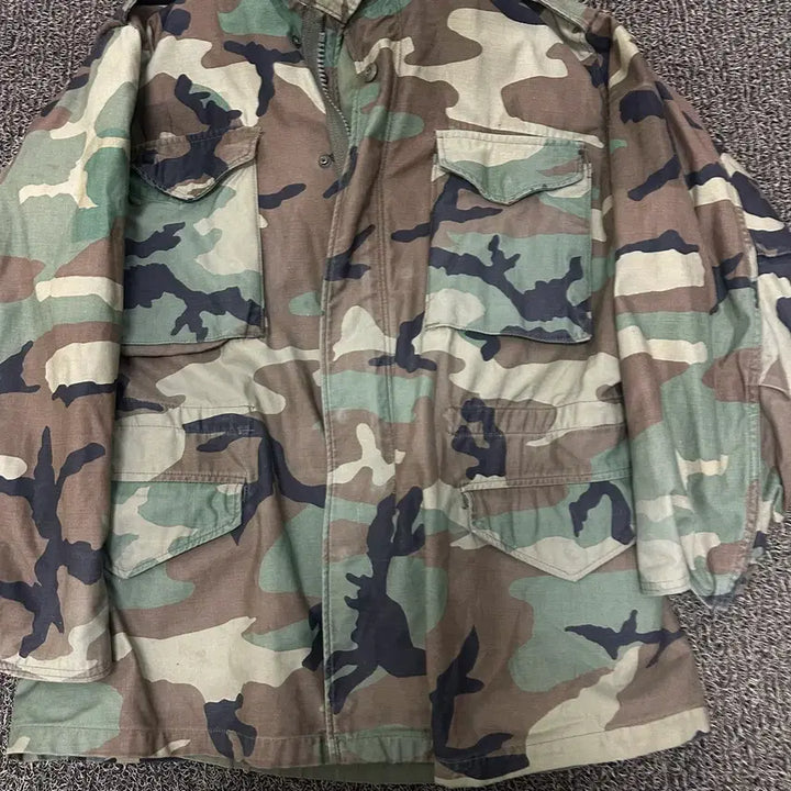 [BUNJANG] Military Woodland Camo Field Jacket / USA 미제 밀리터리 우드랜드 카모 야상 자켓 점퍼