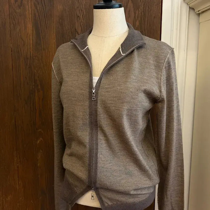 [BUNJANG] Theory Brown Two-Way Zip-up / 띠어리 정품 브라운 투웨이 집업