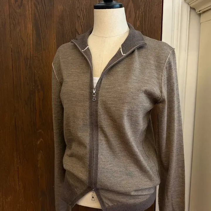 [BUNJANG] Theory Brown Two-Way Zip-up / 띠어리 정품 브라운 투웨이 집업