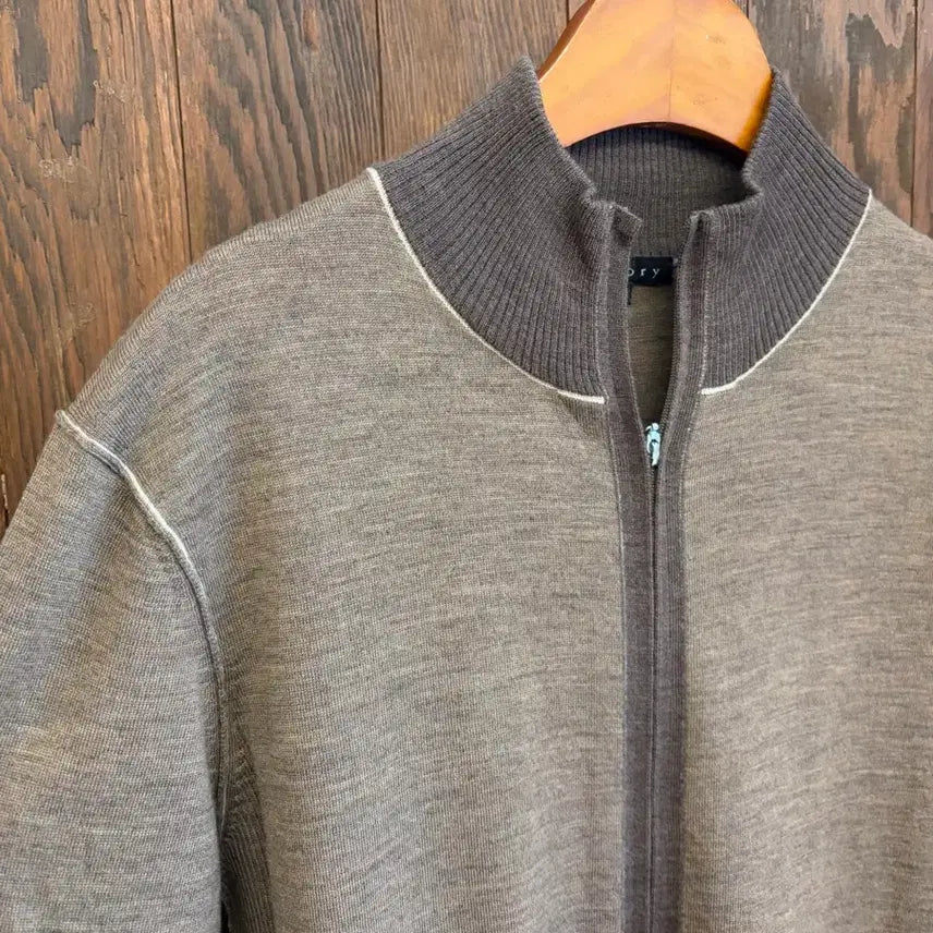 [BUNJANG] Theory Brown Two-Way Zip-up / 띠어리 정품 브라운 투웨이 집업