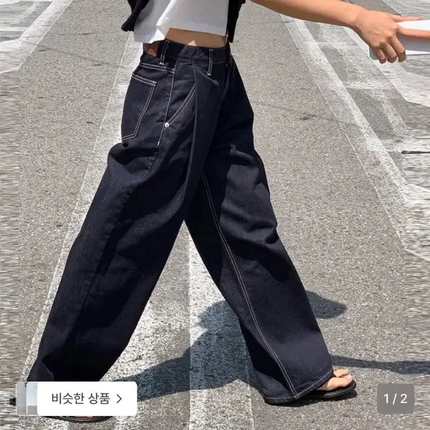 [BUNJANG] Core de Nonfade Denim Pants (Short) / 상태 최상) 코어드 논페이드 데님 팬츠
