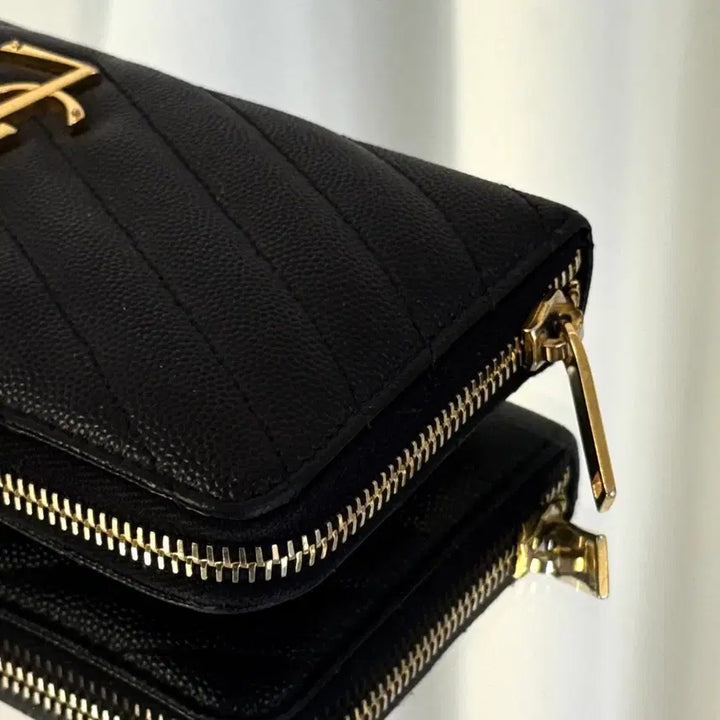 [BUNJANG] Yves Saint Laurent Compact Zip Around Long Wallet / 입생로랑 지퍼돌이 컴팩트 장지갑