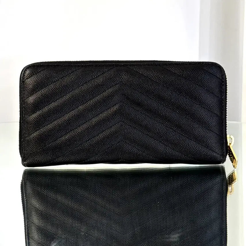 [BUNJANG] Yves Saint Laurent Compact Zip Around Long Wallet / 입생로랑 지퍼돌이 컴팩트 장지갑