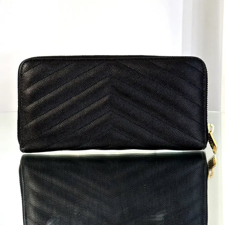 [BUNJANG] Yves Saint Laurent Compact Zip Around Long Wallet / 입생로랑 지퍼돌이 컴팩트 장지갑
