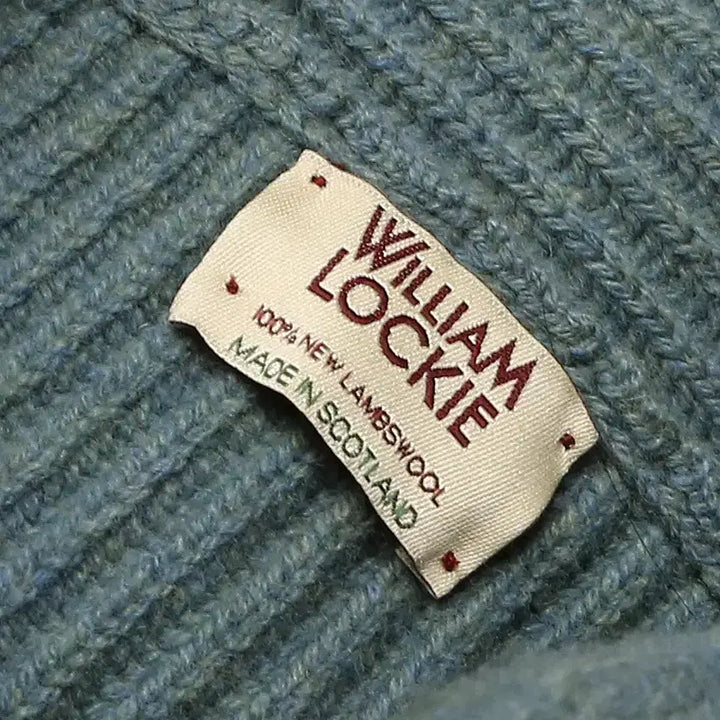 [BUNJANG] William Lockie Sky Blue Shawl Collar Cardigan / 윌리엄 로키 [William Lockie] 스카이블루 숄카라 니트 가디건