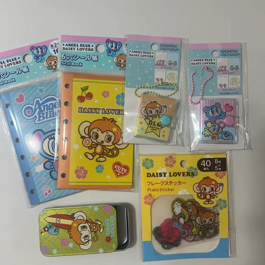 [BUNJANG] Daisy Lovers Sticker Seal Book Diary Binder Memo Keyring Bundle Set / 일괄) 엔젤블루 데이지러버스 스티커 씰북 다이어리 바인더 메모 키링