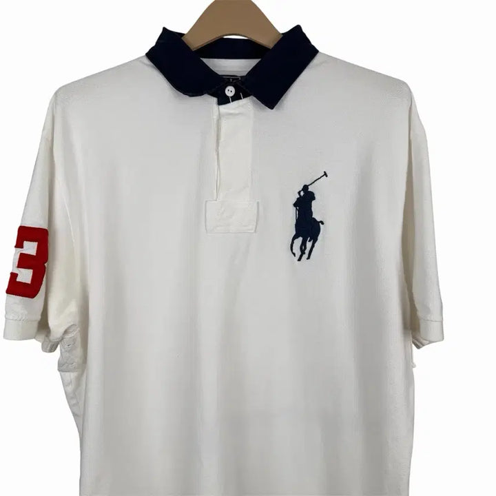 [BUNJANG] Polo Ralph Lauren Big Pony Polo Shirt / 폴로 랄프로렌 빅포니 카라티 화이트 네이비
