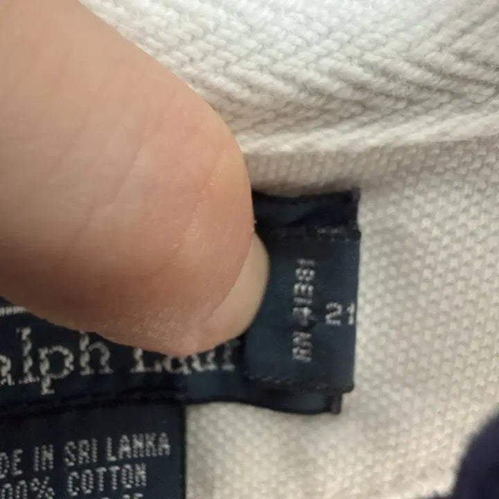 [BUNJANG] Polo Ralph Lauren Big Pony Polo Shirt / 폴로 랄프로렌 빅포니 카라티 화이트 네이비