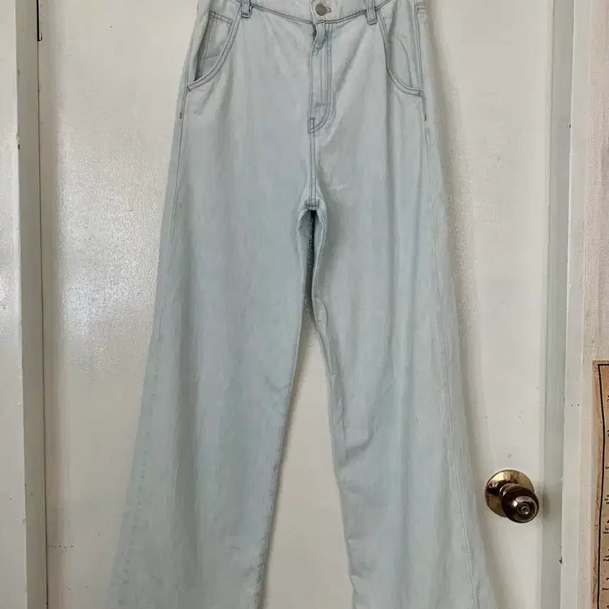 [BUNJANG] Massimo Dutti Wide Denim Pants / 마시모두띠 연청 와이드 데님 팬츠
