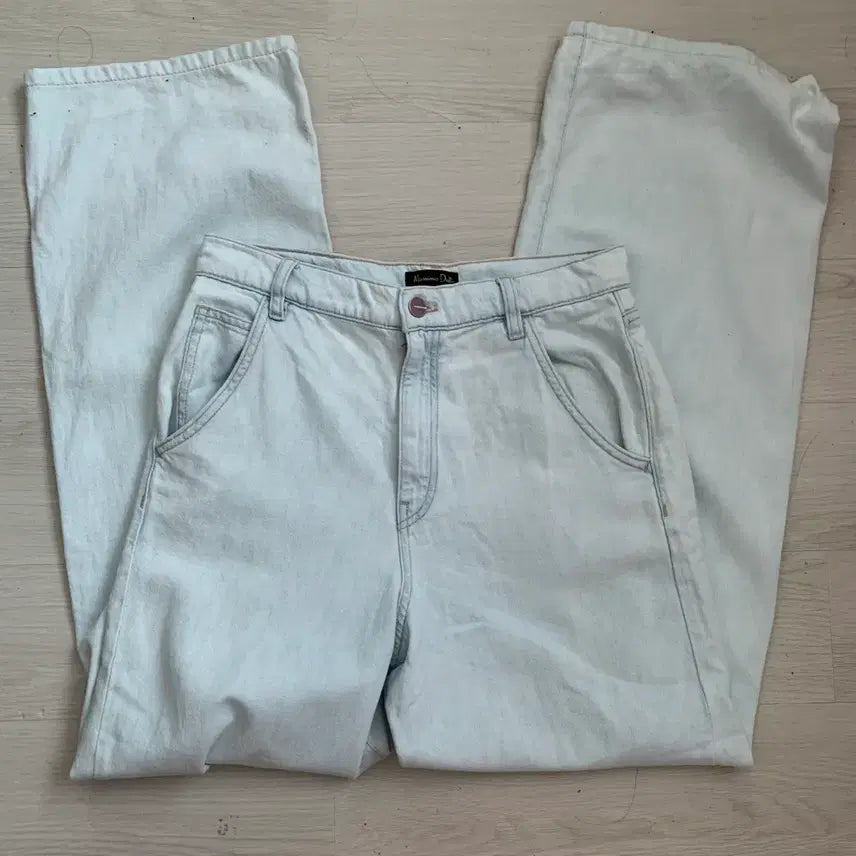 [BUNJANG] Massimo Dutti Wide Denim Pants / 마시모두띠 연청 와이드 데님 팬츠