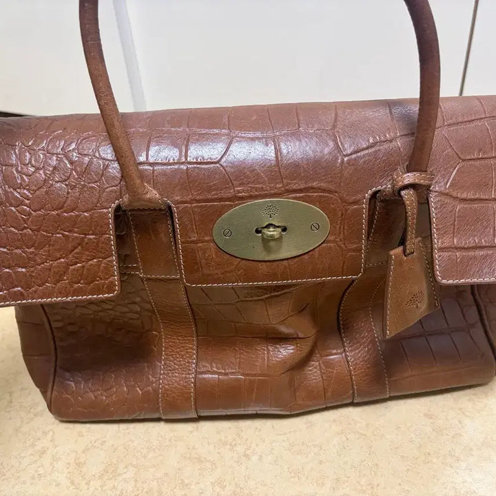 [BUNJANG] Mulberry Bayswater Crocodile Tote Bag / 멀버리 베이스워터 크로커다일