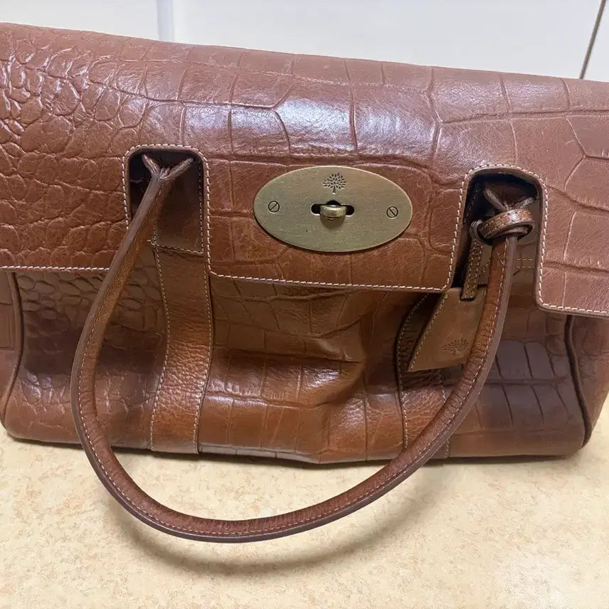 [BUNJANG] Mulberry Bayswater Crocodile Tote Bag / 멀버리 베이스워터 크로커다일