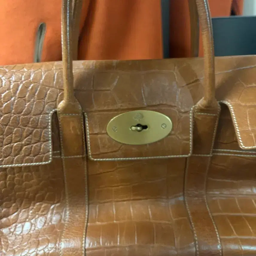 [BUNJANG] Mulberry Bayswater Crocodile Tote Bag / 멀버리 베이스워터 크로커다일