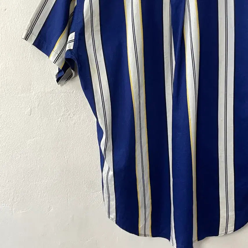 [BUNJANG] Chaps Striped Short Sleeve Shirt / 챕스 스트라이프 반팔 셔츠