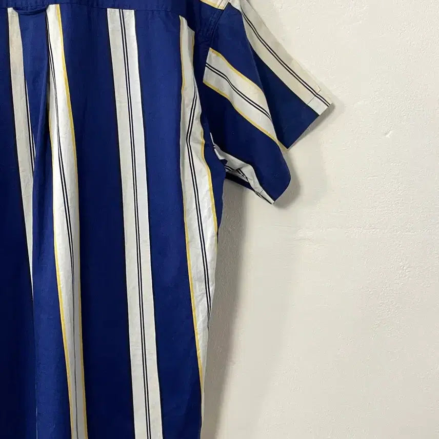 [BUNJANG] Chaps Striped Short Sleeve Shirt / 챕스 스트라이프 반팔 셔츠