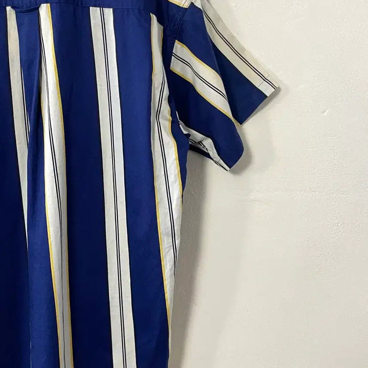 [BUNJANG] Chaps Striped Short Sleeve Shirt / 챕스 스트라이프 반팔 셔츠